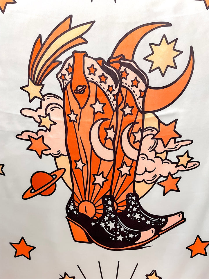 Buck Wild | Space Cowgirl Wild Rag in Orange and Light Blue