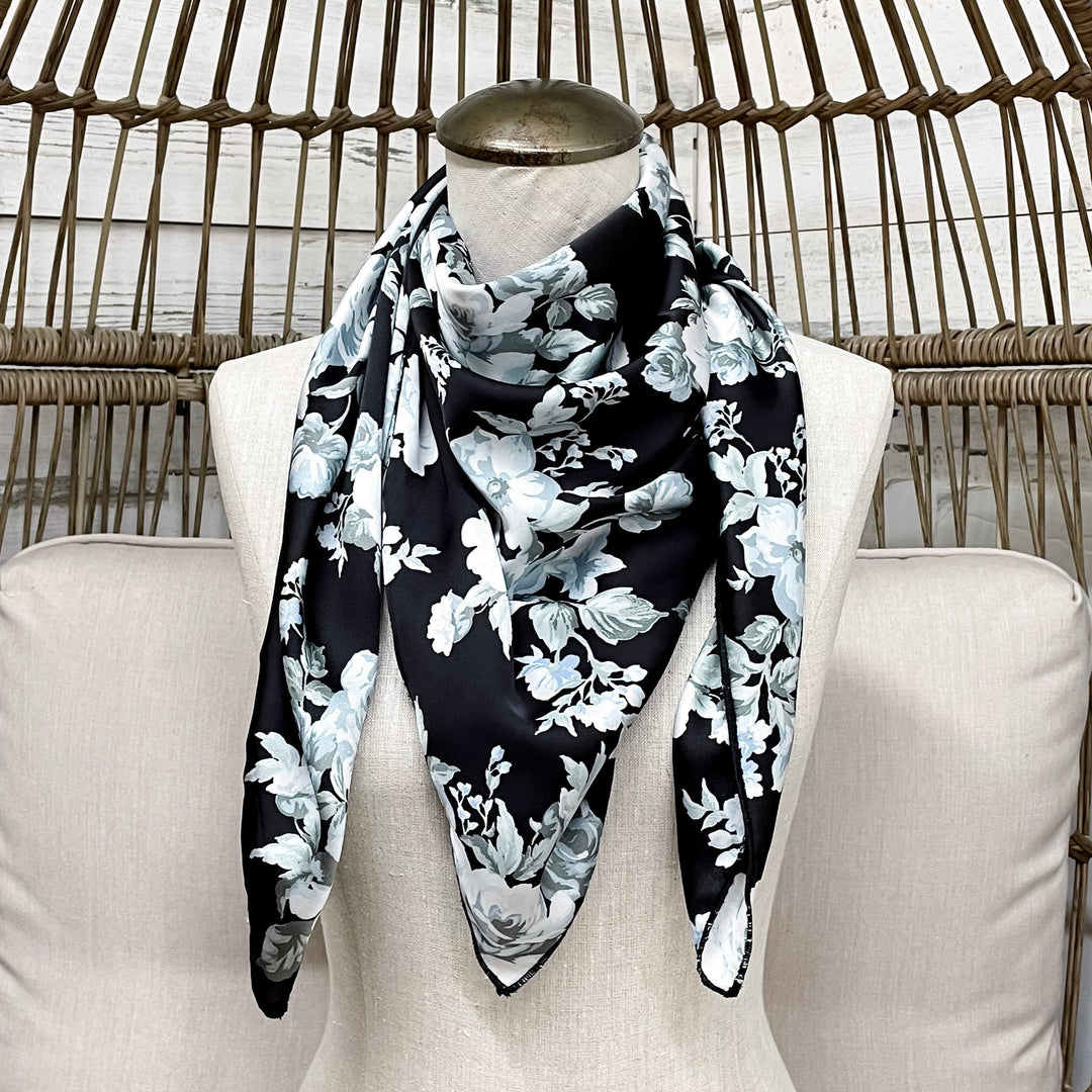 Buck Wild | Moonlit Petals Floral Wild Rag in Black