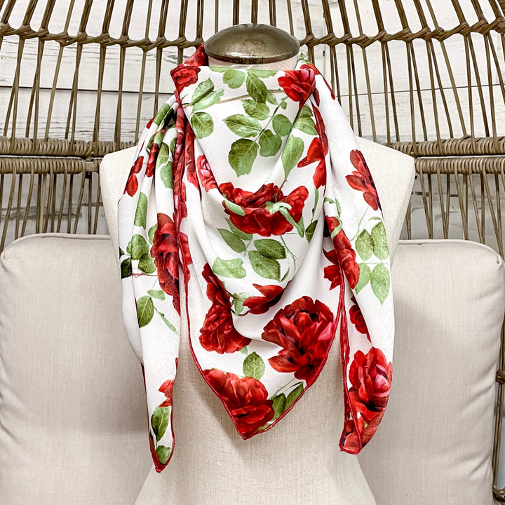 Buck Wild | Run for the Roses Wild Rag in White