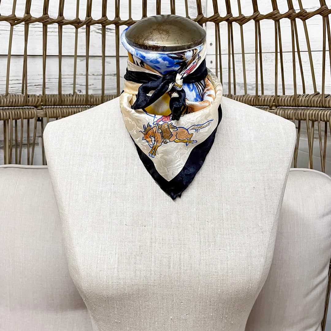 Wyoming Traders | LTD Edition | Mini Windmill Silk Wild Rag in Ivory