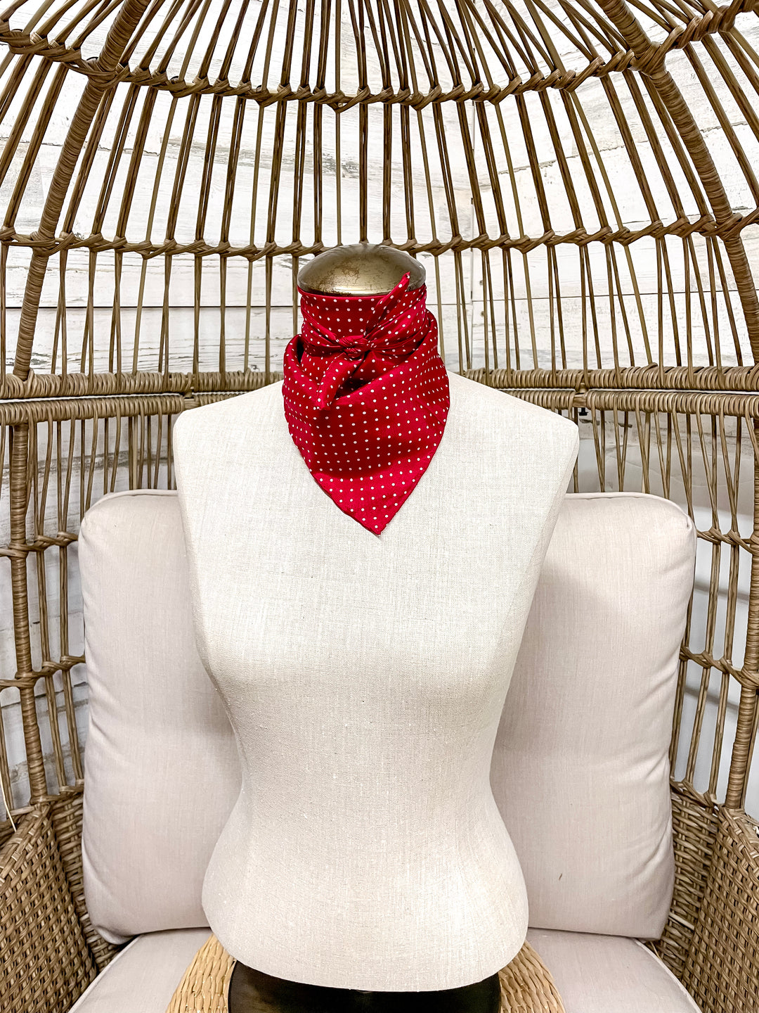 Wyoming Traders | Mini Cowboy Polka Dot Wild Rag in Red