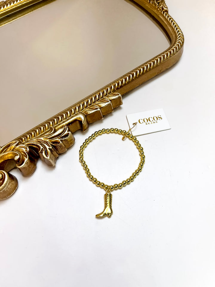 Coco's Beads and Co | The Cowboy Charm 4mm Bracelet in Gold