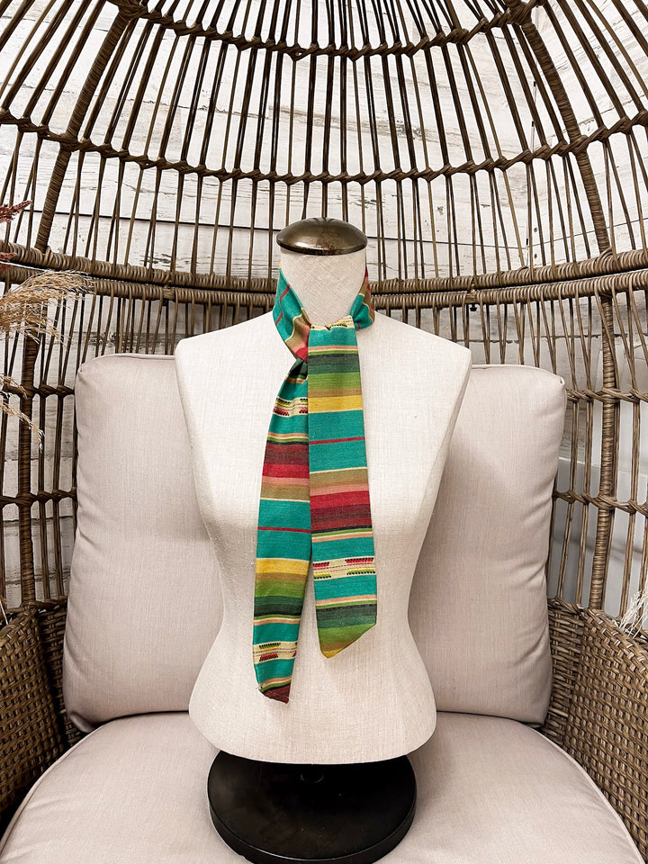 Refined on the Range Serape Print Twilly Scarf in Blue