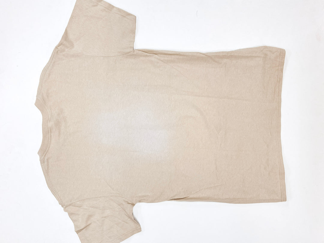 Hello Fall Saguaro Short Sleeve Graphic Tee in Light Beige *slightly blemished* - Giddy Up Glamour Boutique