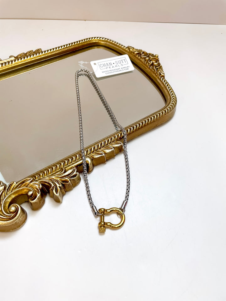 CHANSUTT PEARLS | The Locket Necklace in Silver with Gold Locket