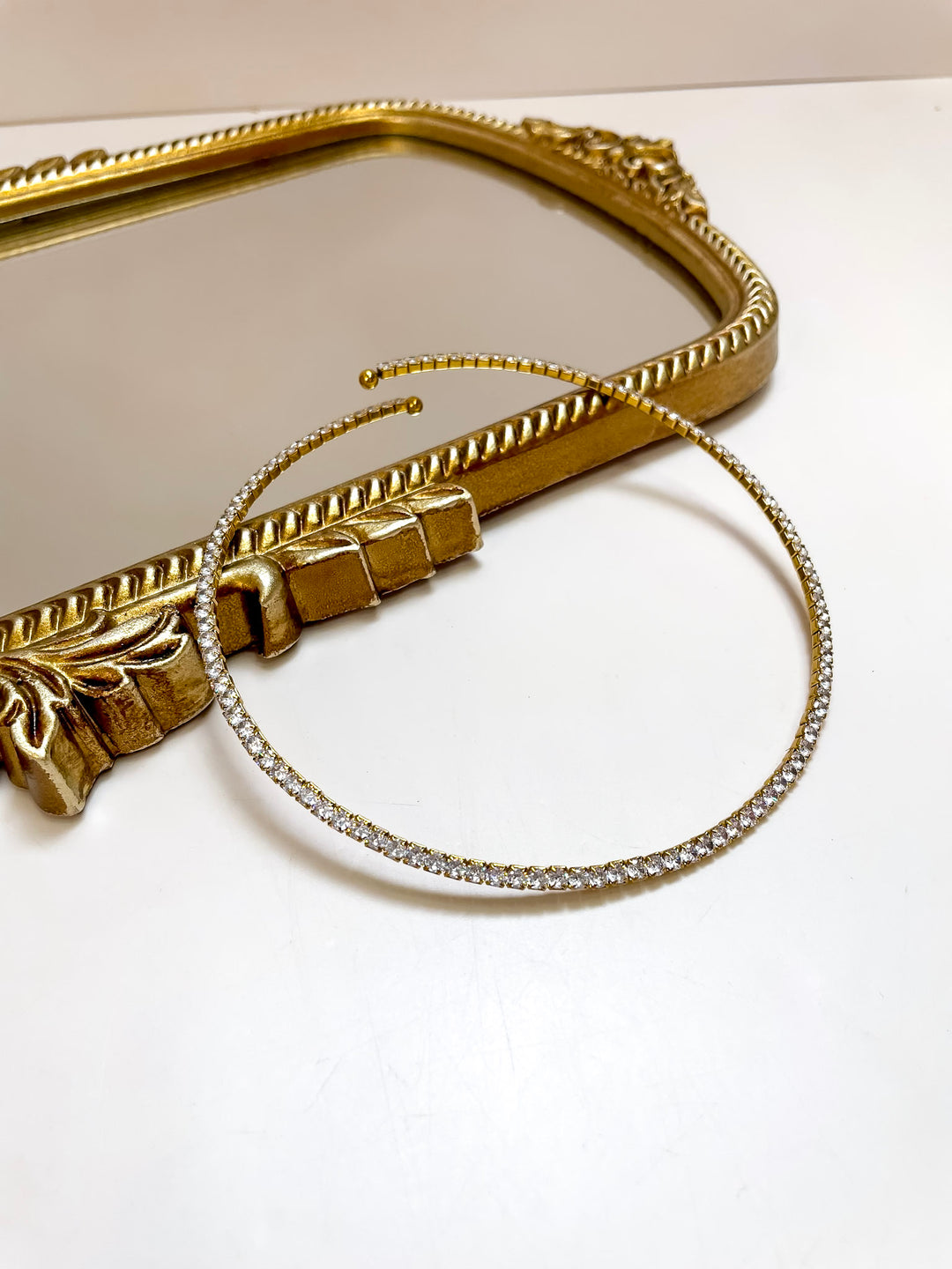 CHANSUTT PEARLS | Luxe Tennis Necklace with Crystal Detailing in Gold