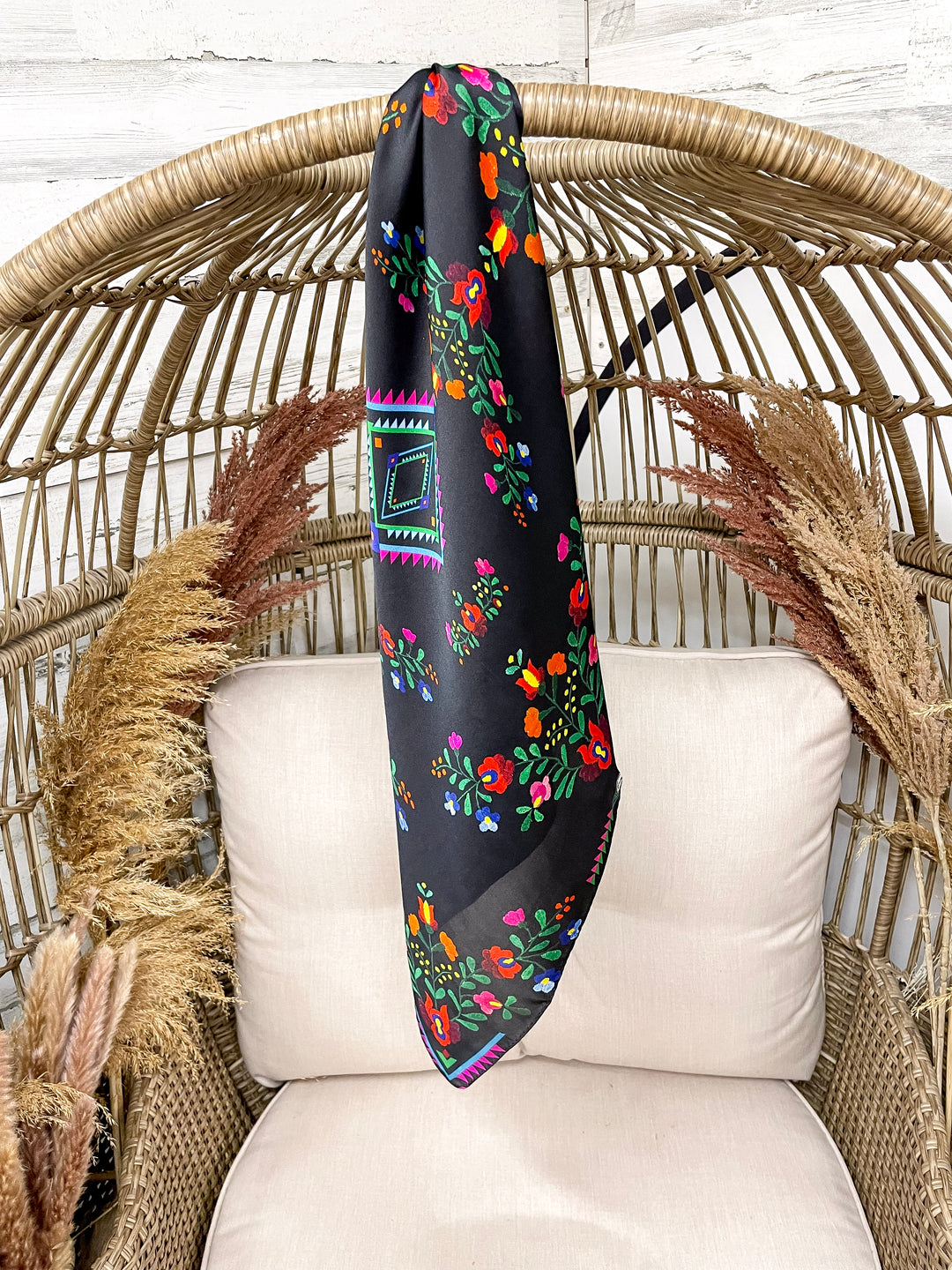 Fringe Scarves | Fiesta Shorty Wild Rag in Black