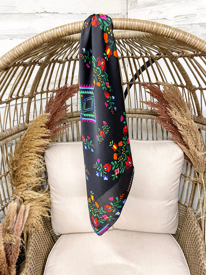 Fringe Scarves | Fiesta Shorty Wild Rag in Black