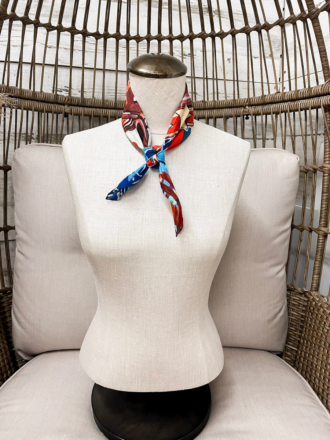 XOXO Art & Co | Star Horse Bandana Scarf in Brown, Blue and Red