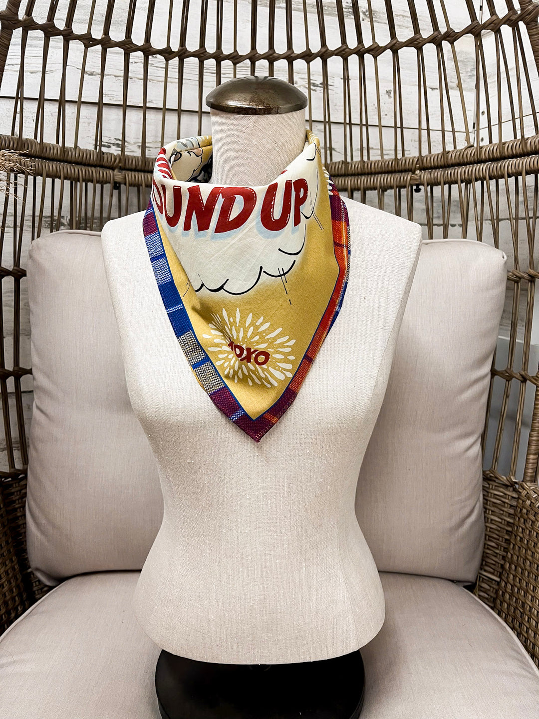 XOXO Art & Co | Great American Roundup Bandana Scarf in Cream