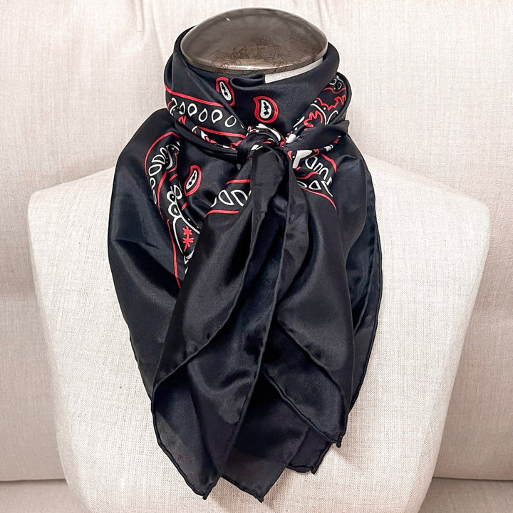 Wyoming Traders | Bandana Silk Wild Rag in Black