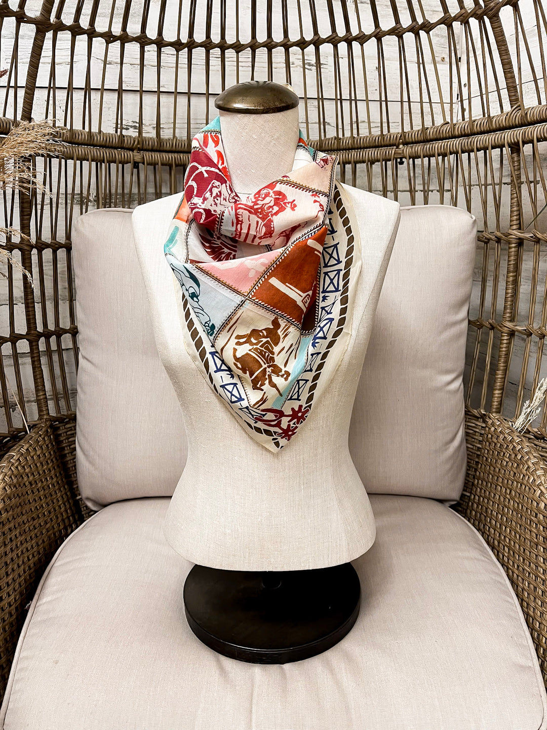 XOXO Art &amp; Co | Camp Blanket Shorty Wild Rag Scarf in Ivory