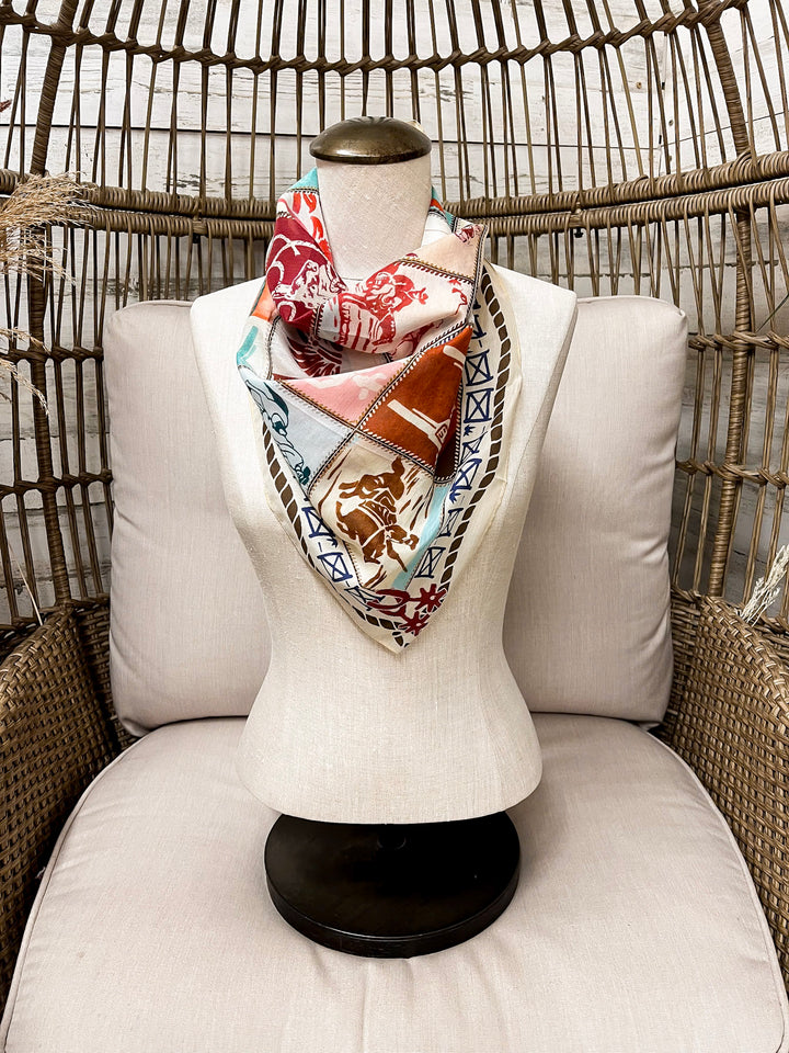 XOXO Art &amp; Co | Camp Blanket Shorty Wild Rag Scarf in Ivory