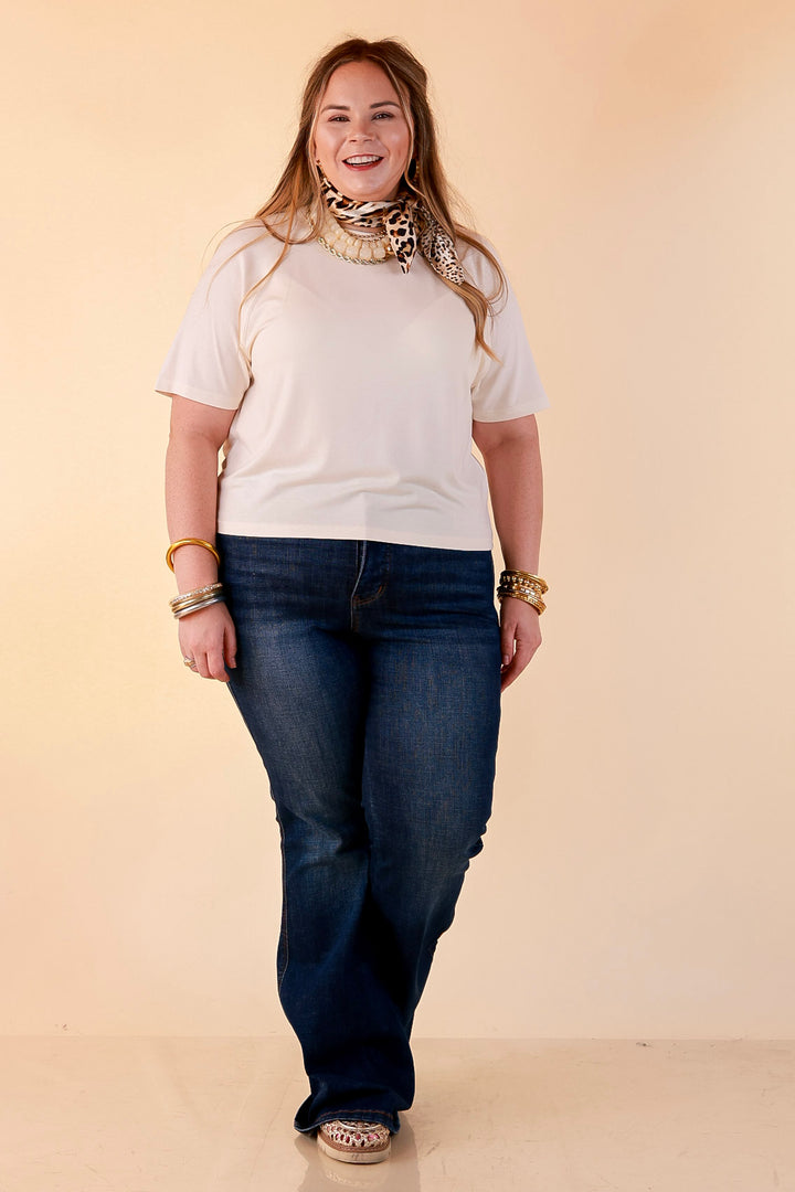 Judy Blue | Forever Flattering Tummy Control Charlotte Flare Jeans in Dark Modern Indigo Wash
