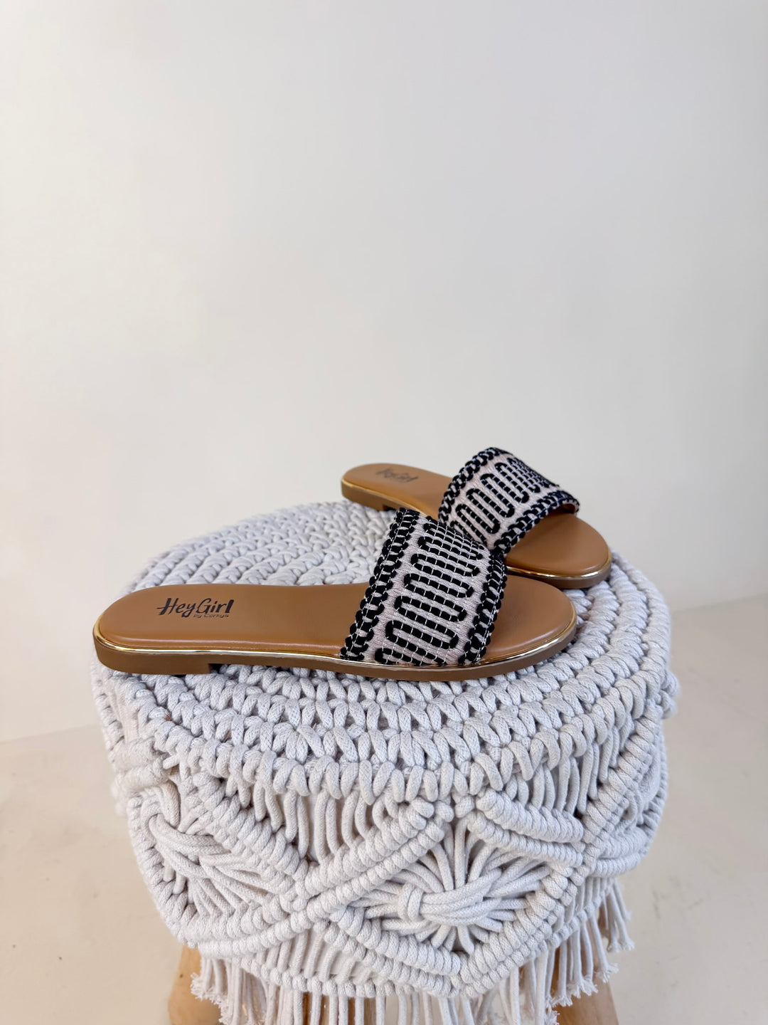 Corky's | Here For A Good Time Woven Flat Sandal in Black