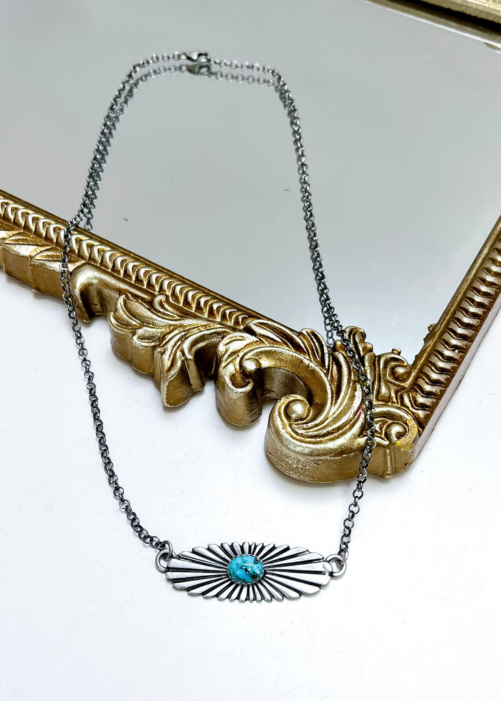 Leroy James | Native American Handmade Sterling Silver Turquoise Necklace
