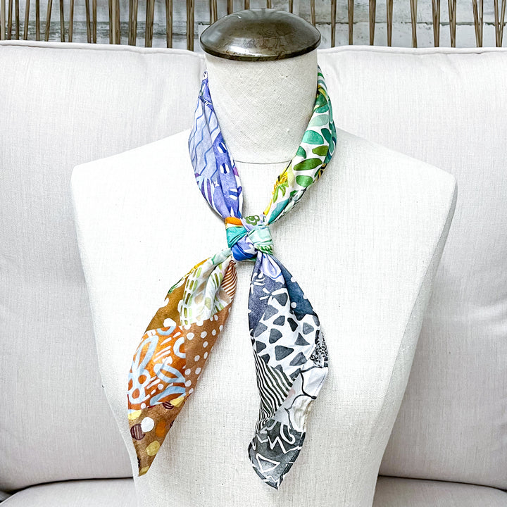 XOXO Art &amp; Co | Vintage Feedsack Shorty Wild Rag Scarf in Multicolor