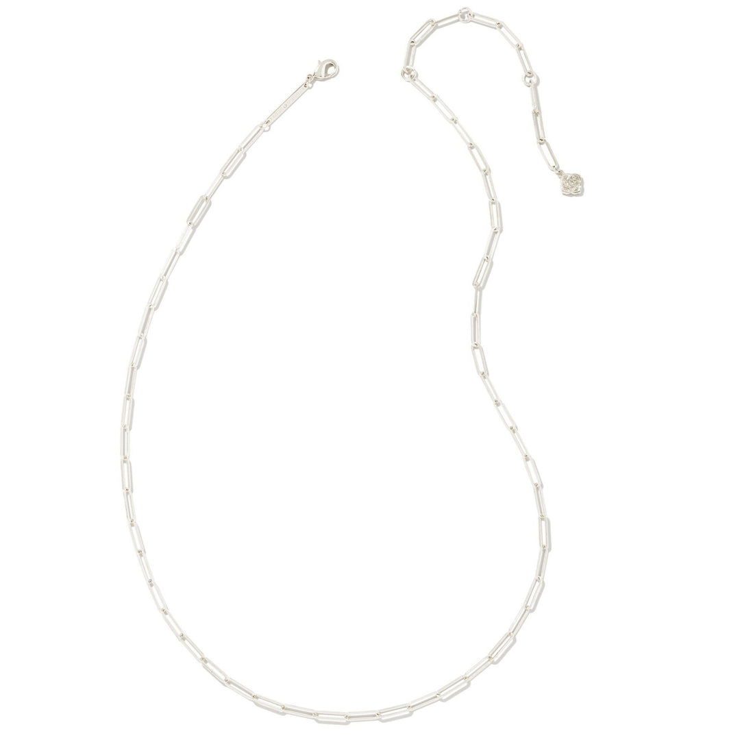 Kendra Scott | Courtney Silver Paperclip Necklace - Giddy Up Glamour Boutique