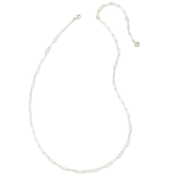 Kendra Scott | Courtney Silver Paperclip Necklace - Giddy Up Glamour Boutique