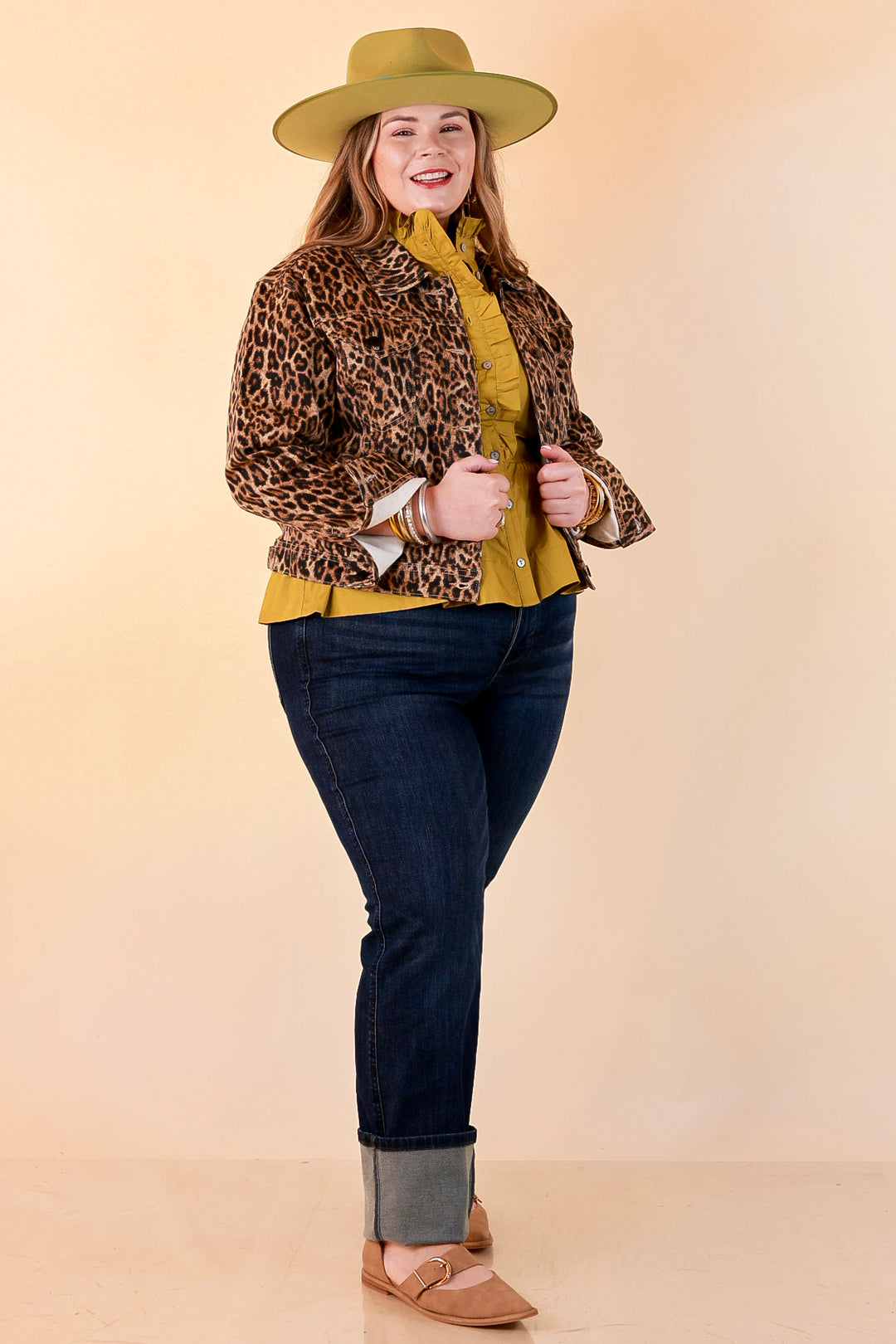 Judy Blue | The Go-To Layer Rigid Magic Classic Denim Jacket in Leopard Print