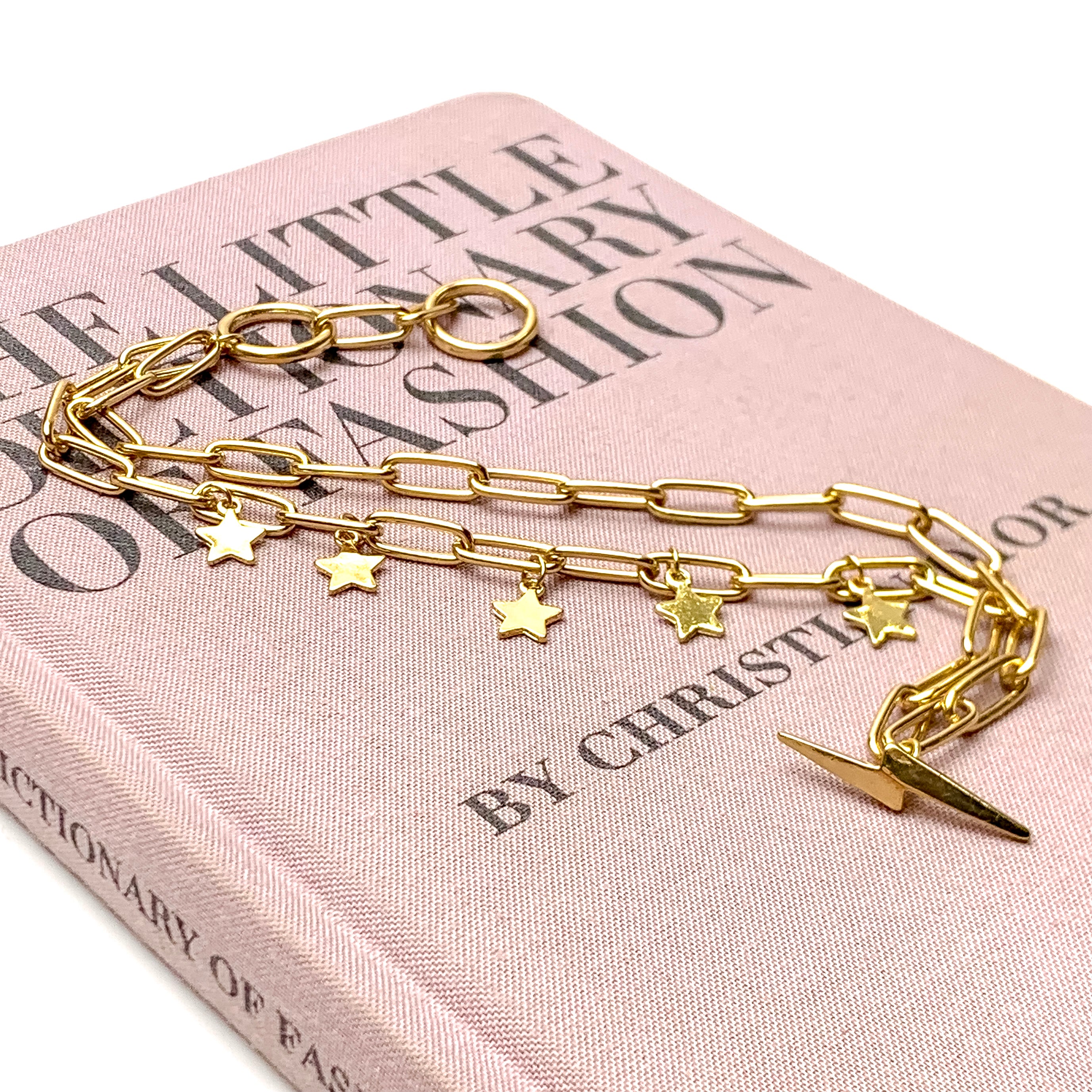 Even the Stars Fall for You Bracelet in Gold - Giddy Up Glamour Boutique