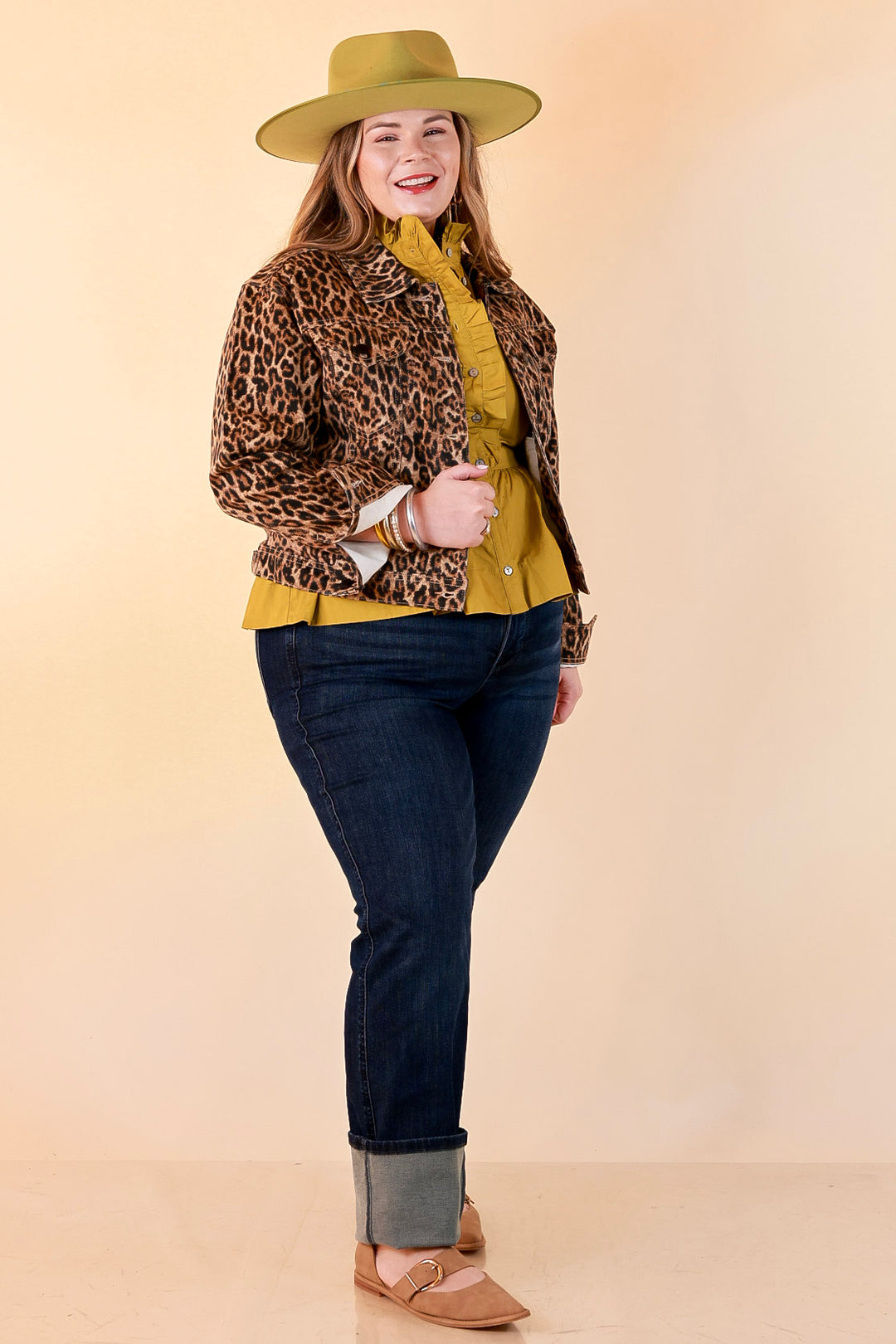 Judy Blue | The Go-To Layer Rigid Magic Classic Denim Jacket in Leopard Print
