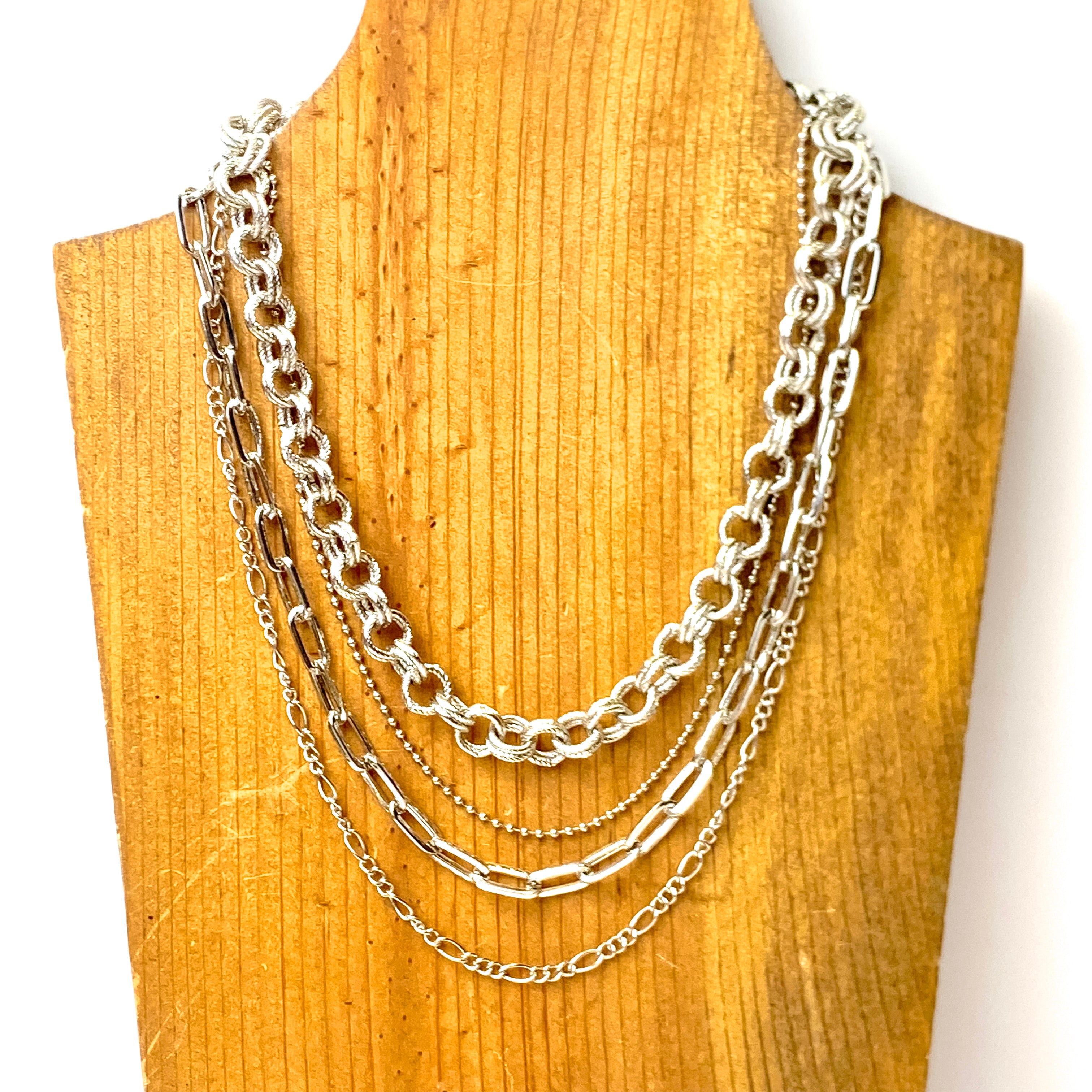 Power Trip Necklace Set in Silver - Giddy Up Glamour Boutique