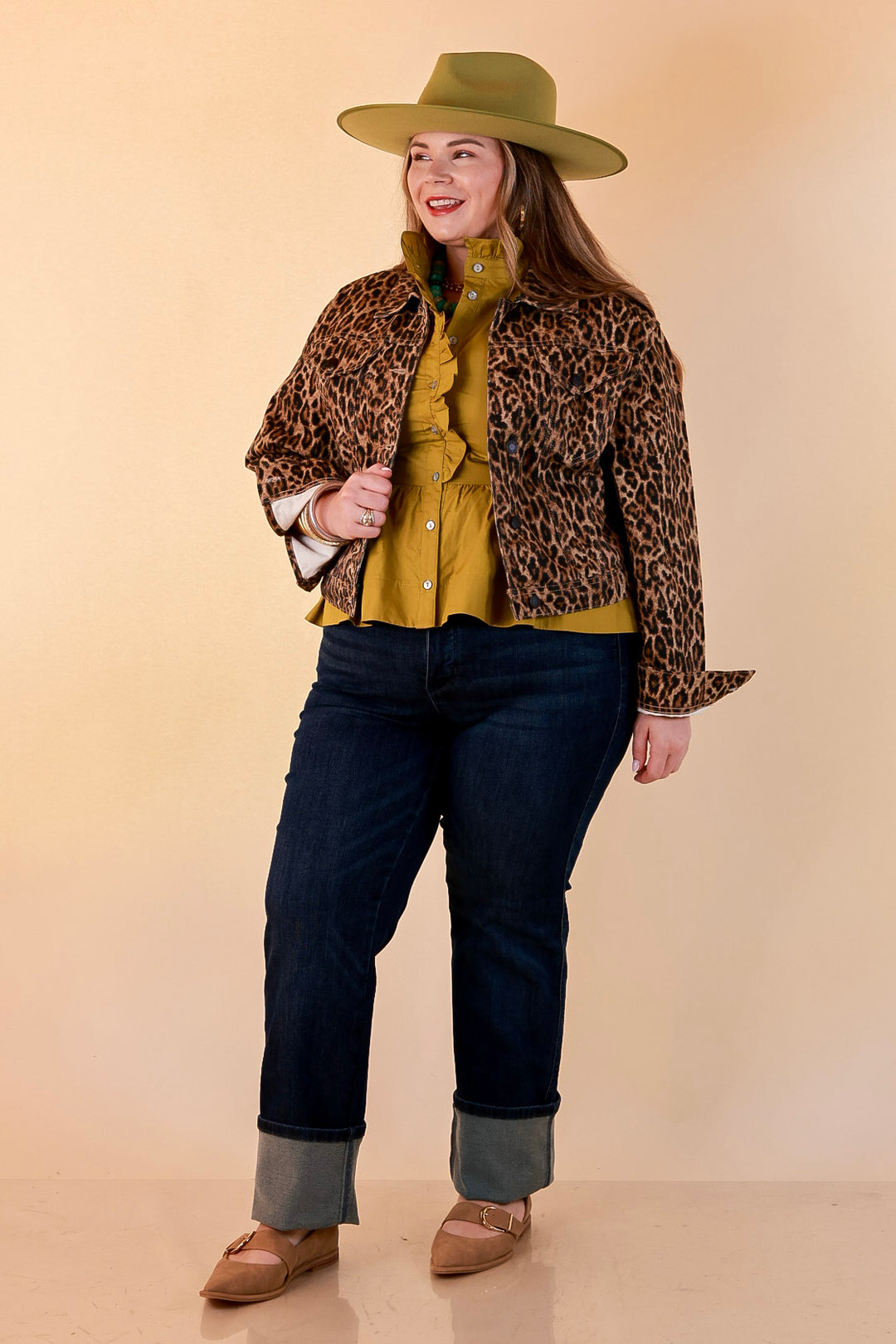 Judy Blue | The Go-To Layer Rigid Magic Classic Denim Jacket in Leopard Print