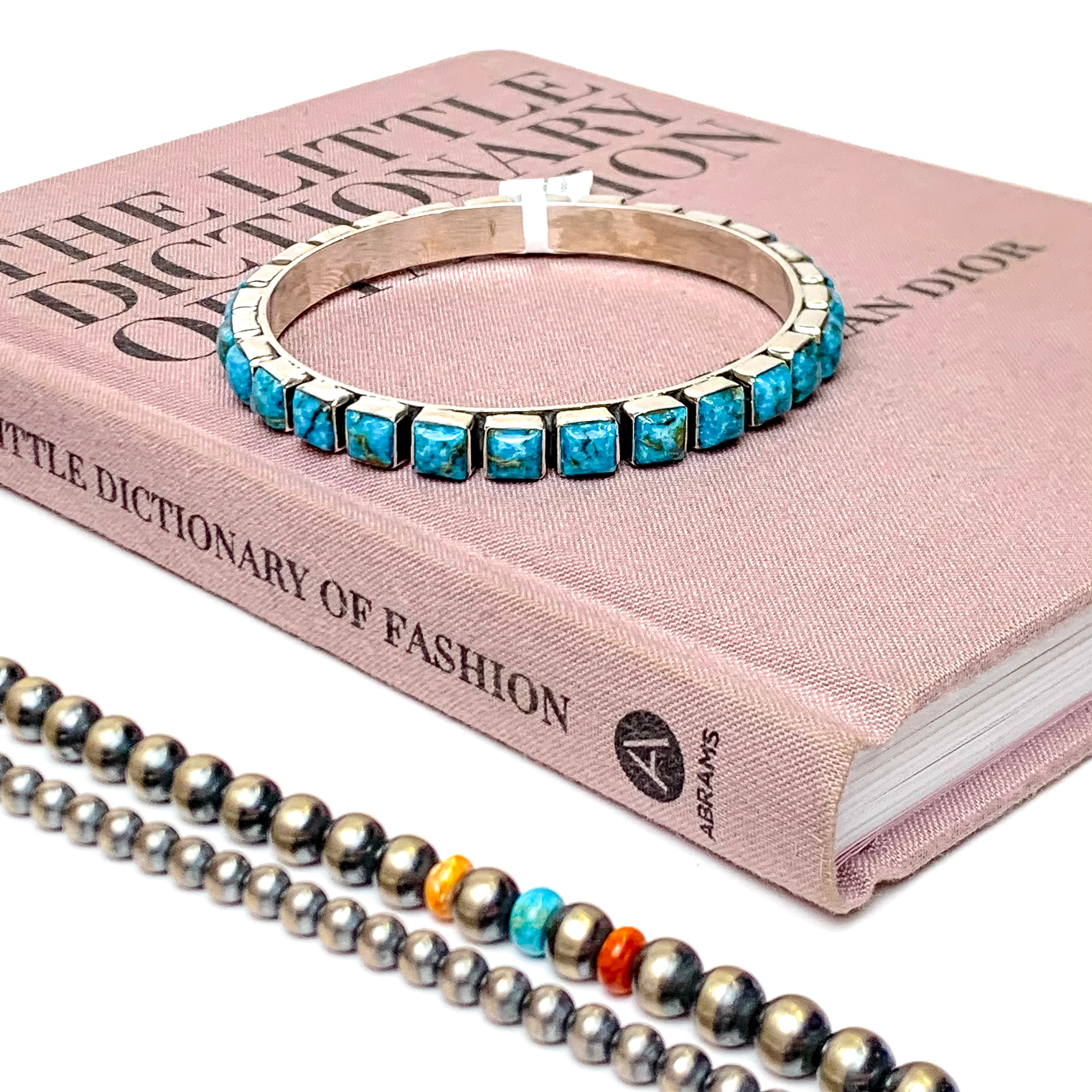 Hada Collection | Handmade Sterling Silver Kingsman Turquoise Bangle Bracelet - Giddy Up Glamour Boutique