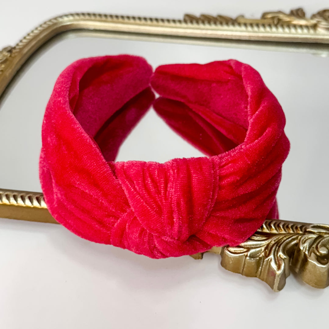 Velvet Knotted Headband in Various Colors