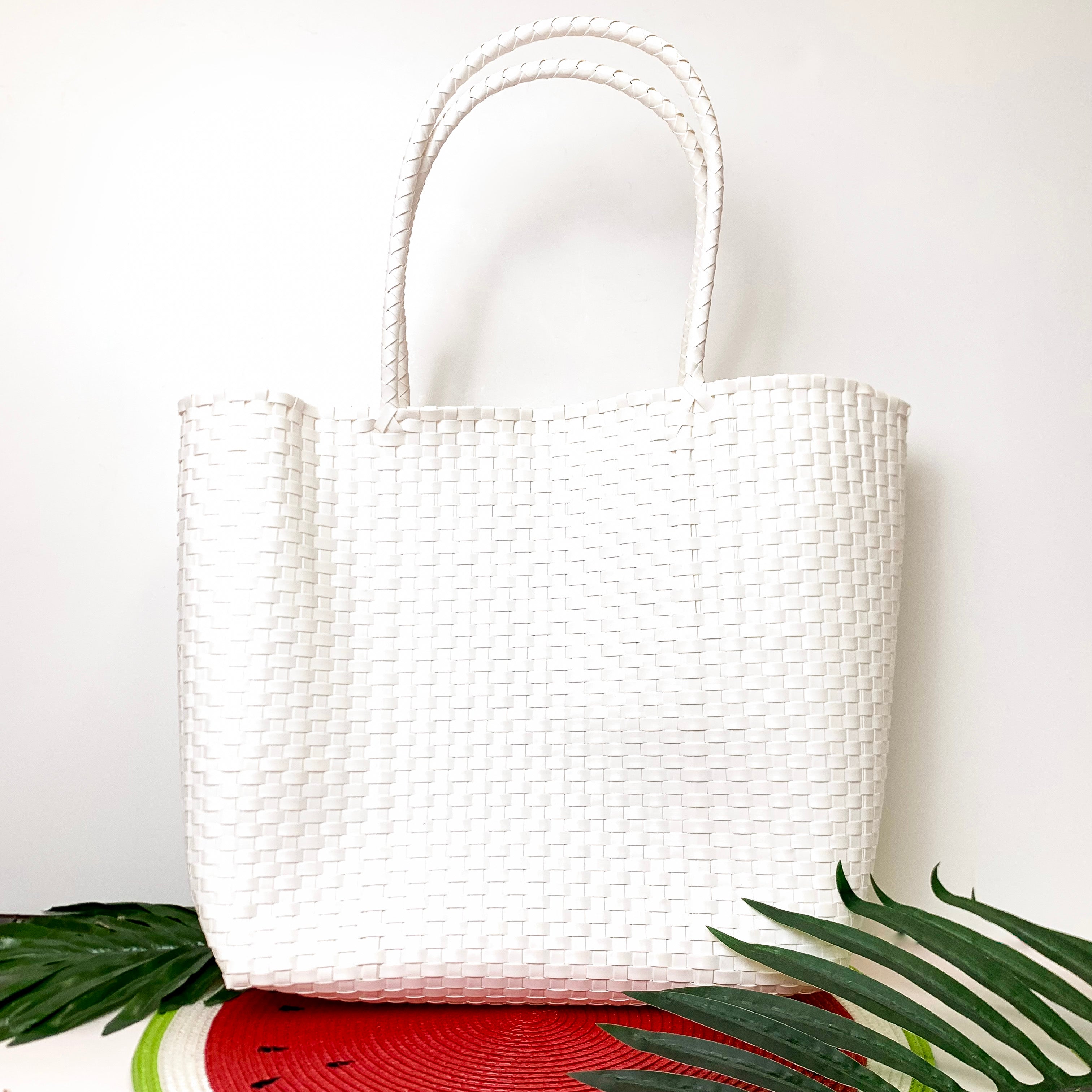 Coastal Couture Carryall Tote Bag in White - Giddy Up Glamour Boutique