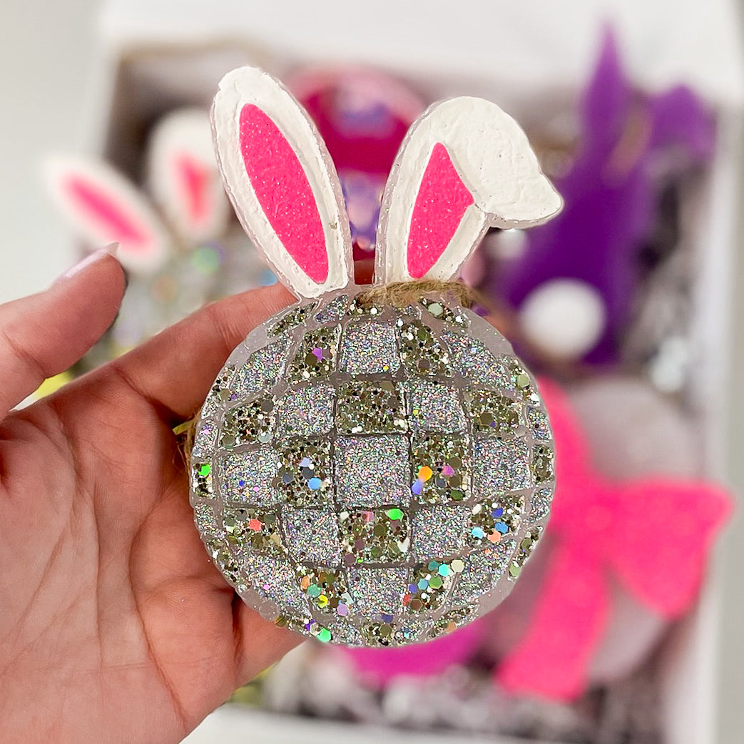 Bunny Ears Disco Ball Car Freshie in Various Scents