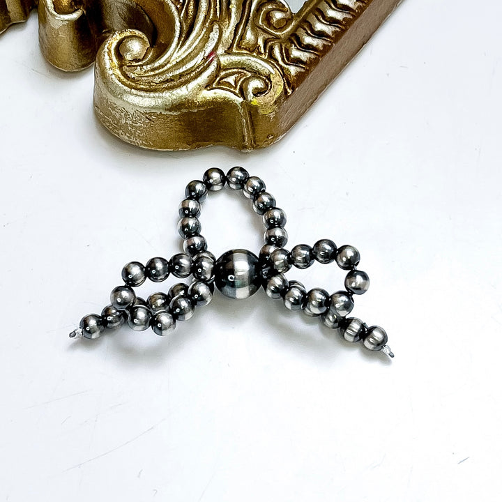 Native American Strung Navajo Pearl Bow Stretch Ring