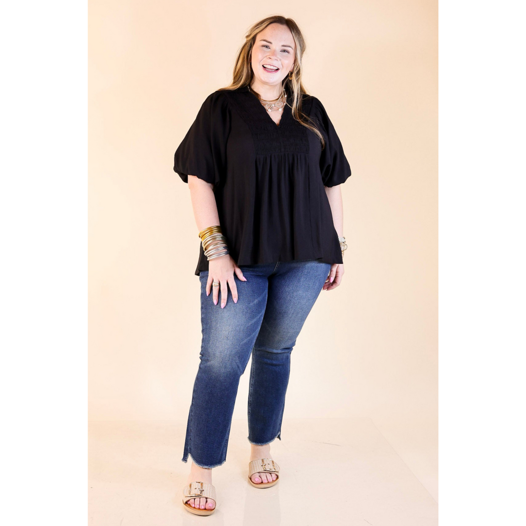 Judy Blue | Denim Daze Cropped Kick Flare Jean in Dark Wash