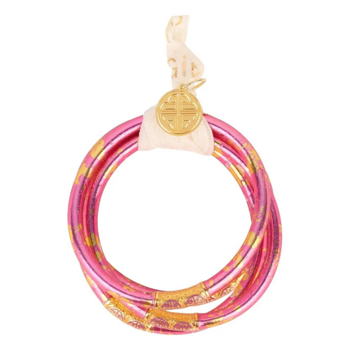 BuDhaGirl | Set of Four | KOI All Weather Bangles in Rose (Pink)