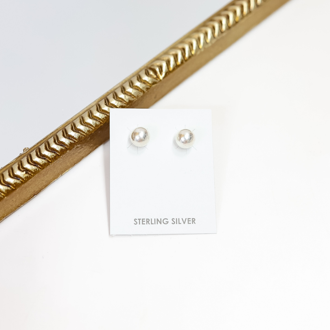 Navajo Pearl Sterling Silver Stud Earrings