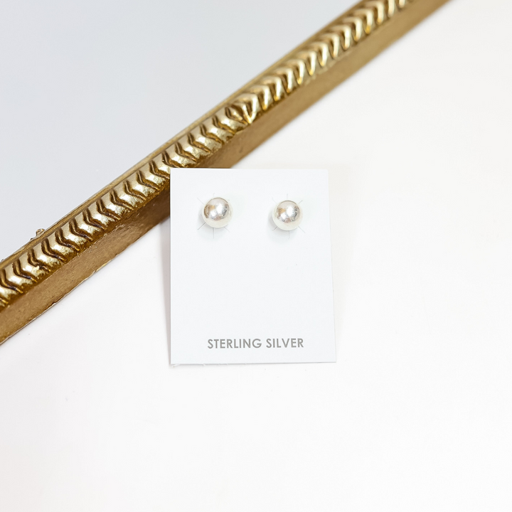 Navajo Pearl Sterling Silver Stud Earrings