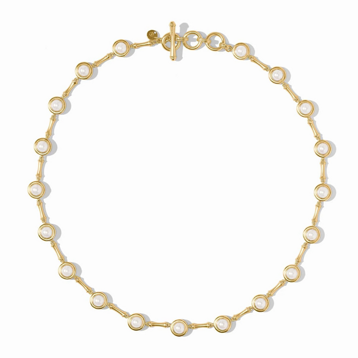 Julie Vos | Bamboo Pearl Necklace in Gold