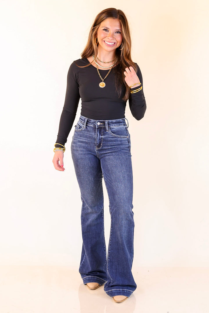 Judy Blue | Tailored Touch Trouser Jean in Dark Wash