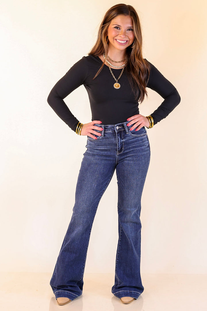 Judy Blue | Tailored Touch Trouser Jean in Dark Wash