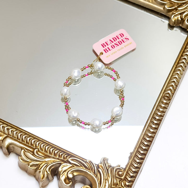 Beaded Blondes | Hot Pink Sadie Bracelet
