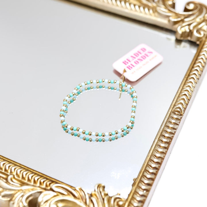Beaded Blondes | Turquoise and Powder Blue Demi Bracelet