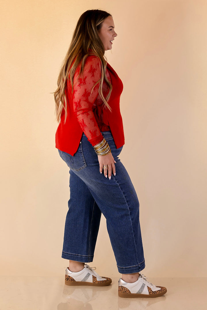 Tied and True Knit Sweater with Side Ties in Red