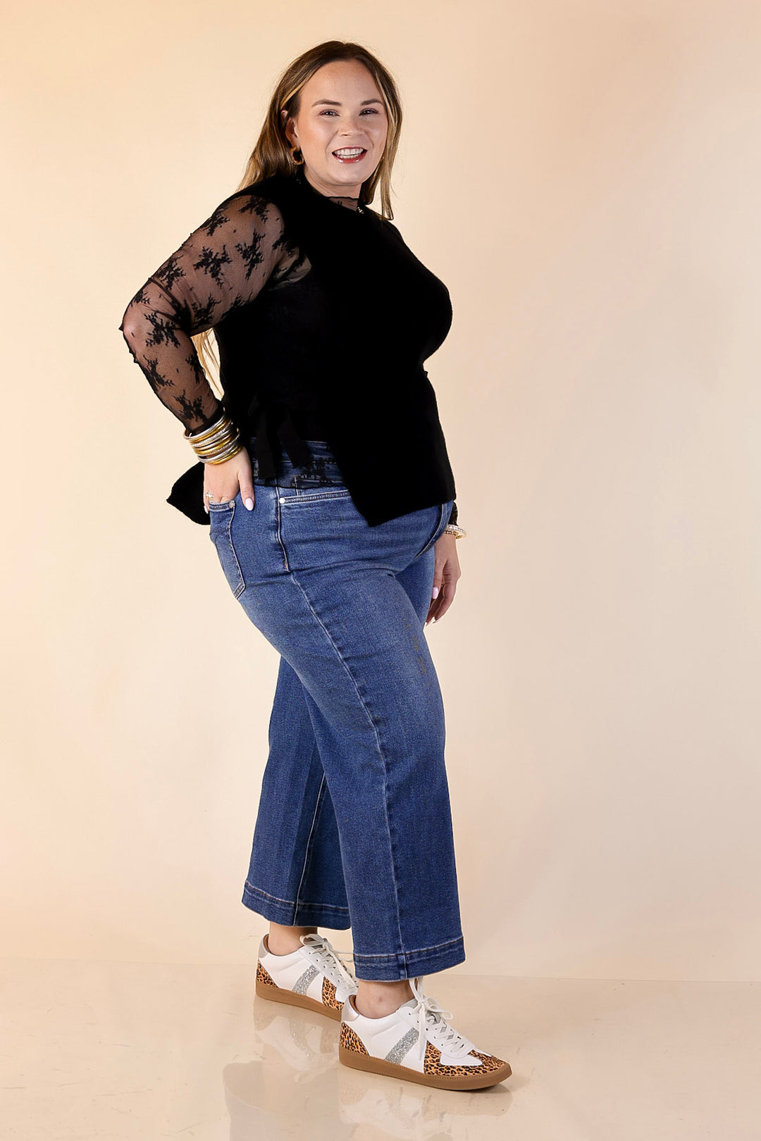 Tied and True Knit Sweater with Side Ties in Black