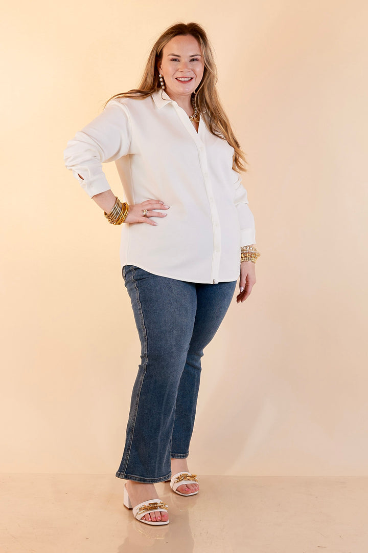 SPANX | AirEssentials Button Down Top in Powder White