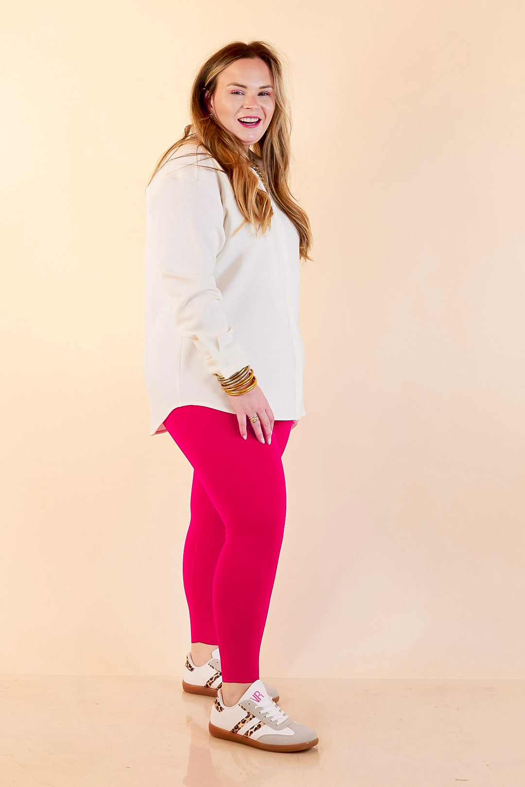 SPANX | Booty Boost® Performance and Shaping 7/8 Leggings in Fuchsia Pink