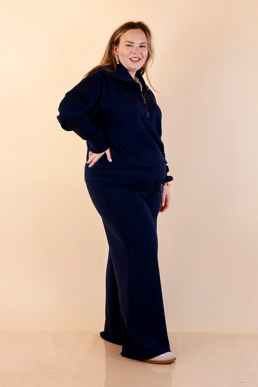 SPANX | AirEssentials Half Zip in Timeless Navy