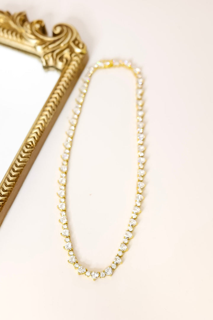 Kinsey Designs | Zanata Heart Tennis Necklace in Gold