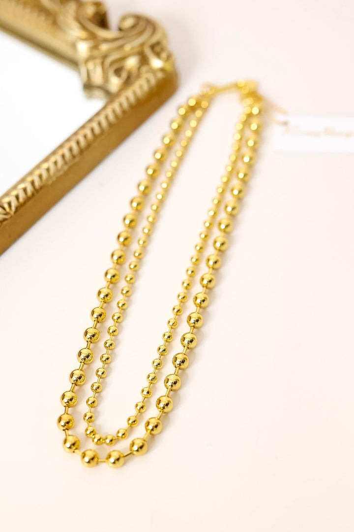 Kinsey Designs | Pierce Beaded Double Layer Necklace in Gold