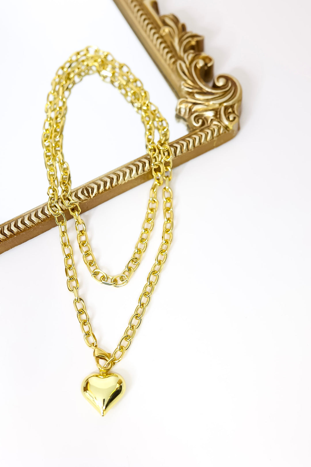 Kinsey Designs | Poppy Puffy Heart Chain Necklace in Gold